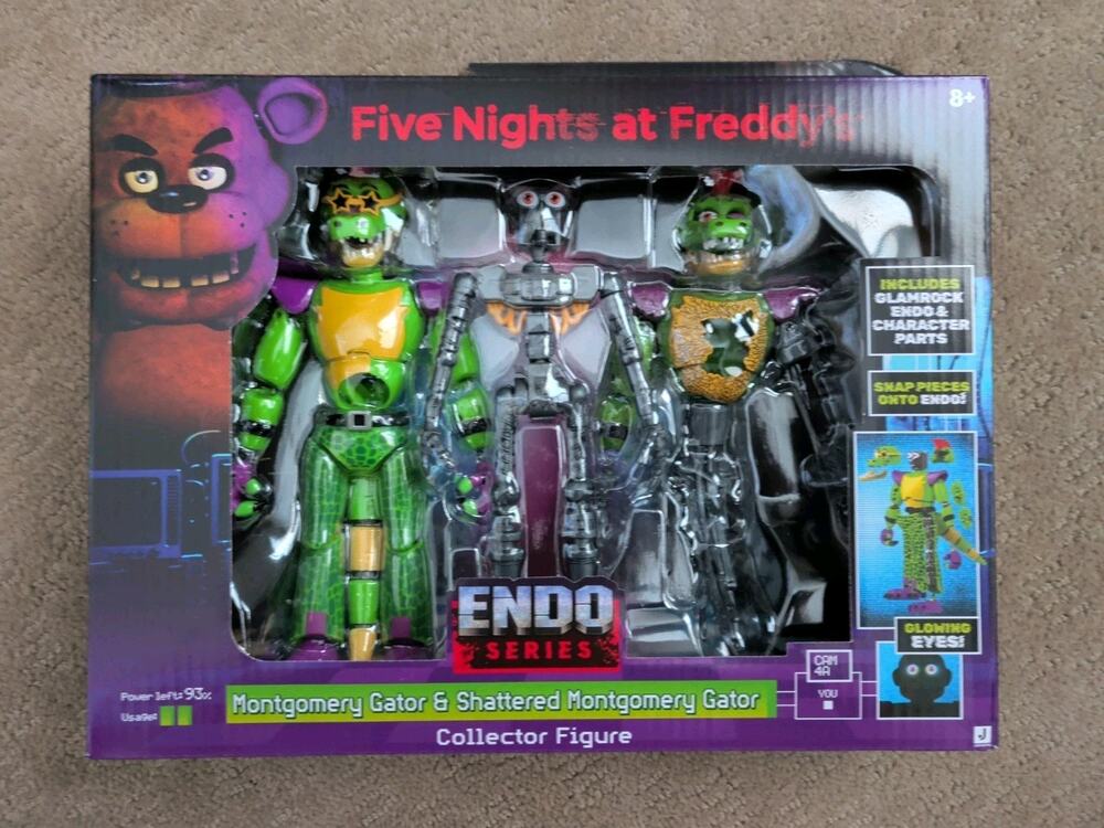 FNAF Five Night At Freddy’s Endo-3 Series MONTGOMERY GATOR & SHATTERED 6" Figure